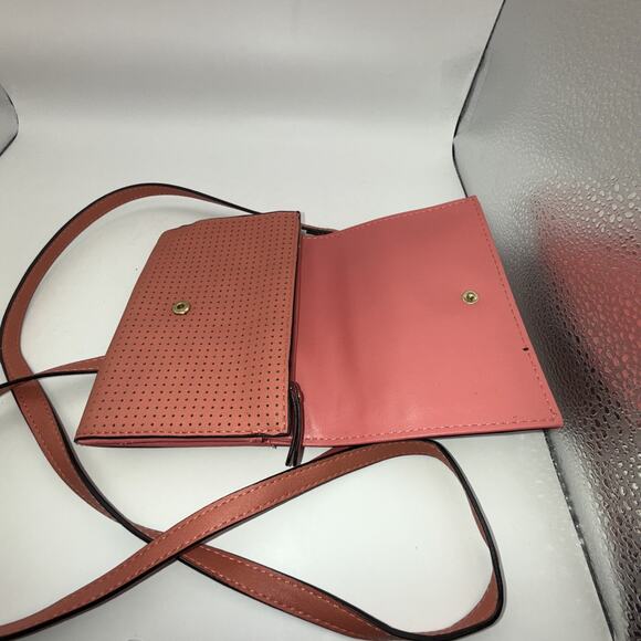 Accessorize 790125 Purse - 6” x 4”, 40” Strap Salmon Colored - Picture 3 of 8